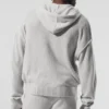 Wool Cashmere New Class Hoodie met volledige ritssluiting - Pearl Grey Heather