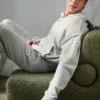 Wool Cashmere New Class Hoodie met volledige ritssluiting - Pearl Grey Heather