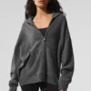 Wool Cashmere New Class Hoodie met volledige ritssluiting - Platinum Grey