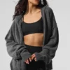 Wool Cashmere New Class Hoodie met volledige ritssluiting - Platinum Grey