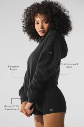 Wool Cashmere New Class Hoodie – Zwart