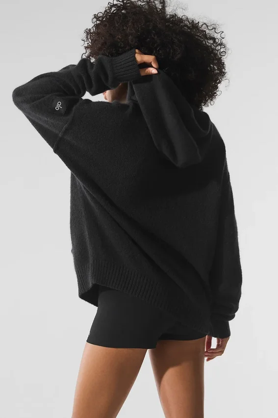 Wool Cashmere New Class Hoodie - Zwart
