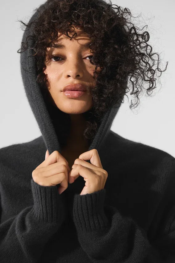 Wool Cashmere New Class Hoodie - Zwart