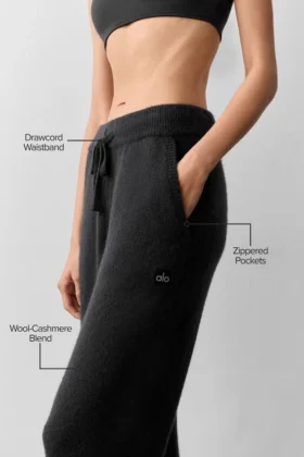 Wool Cashmere New Class Joggingbroeken – Zwart