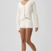 Wool Cashmere New Class Tie Cardigan - Ivoor