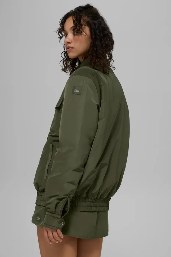 Work It Bomber - Groen olijfgroen