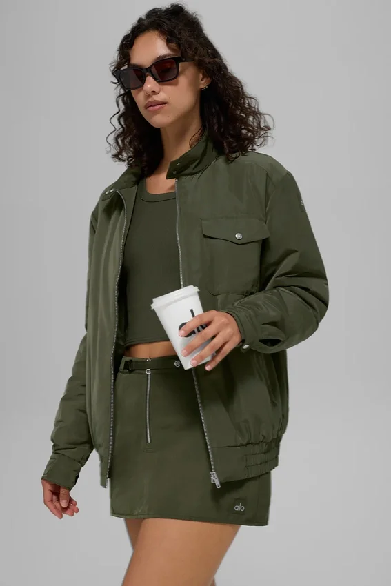 Work It Bomber - Groen olijfgroen