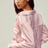 Zijden Luminous overhemd - Roze champagne